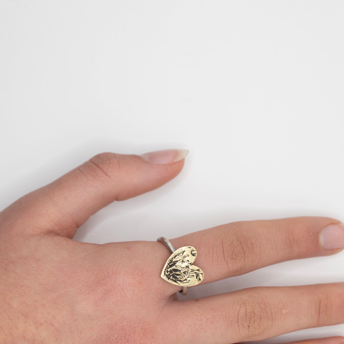 Handcrafted Protea Heart Ring