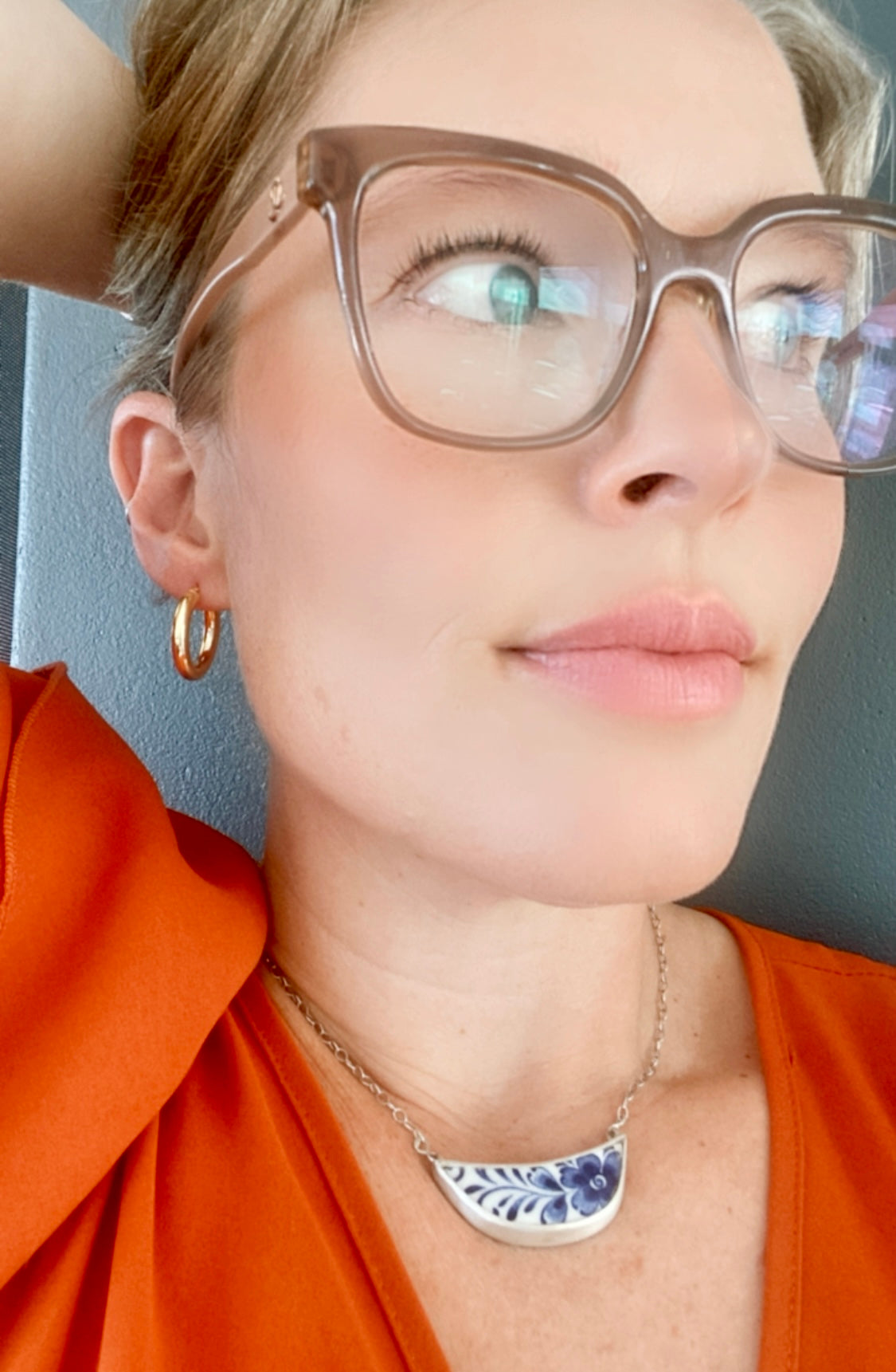 Gold plated sterling silver Hoops