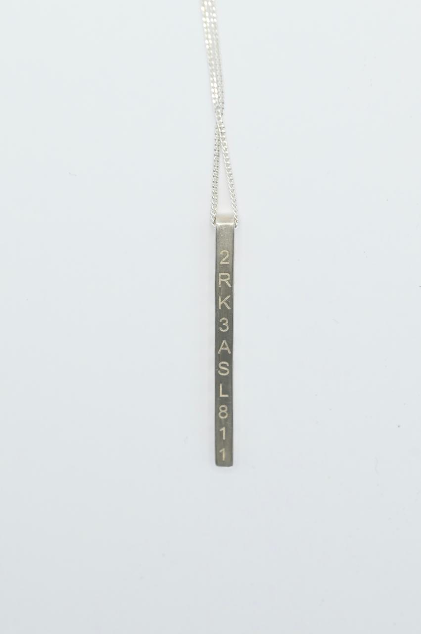 Personalised Silver Bar Necklace