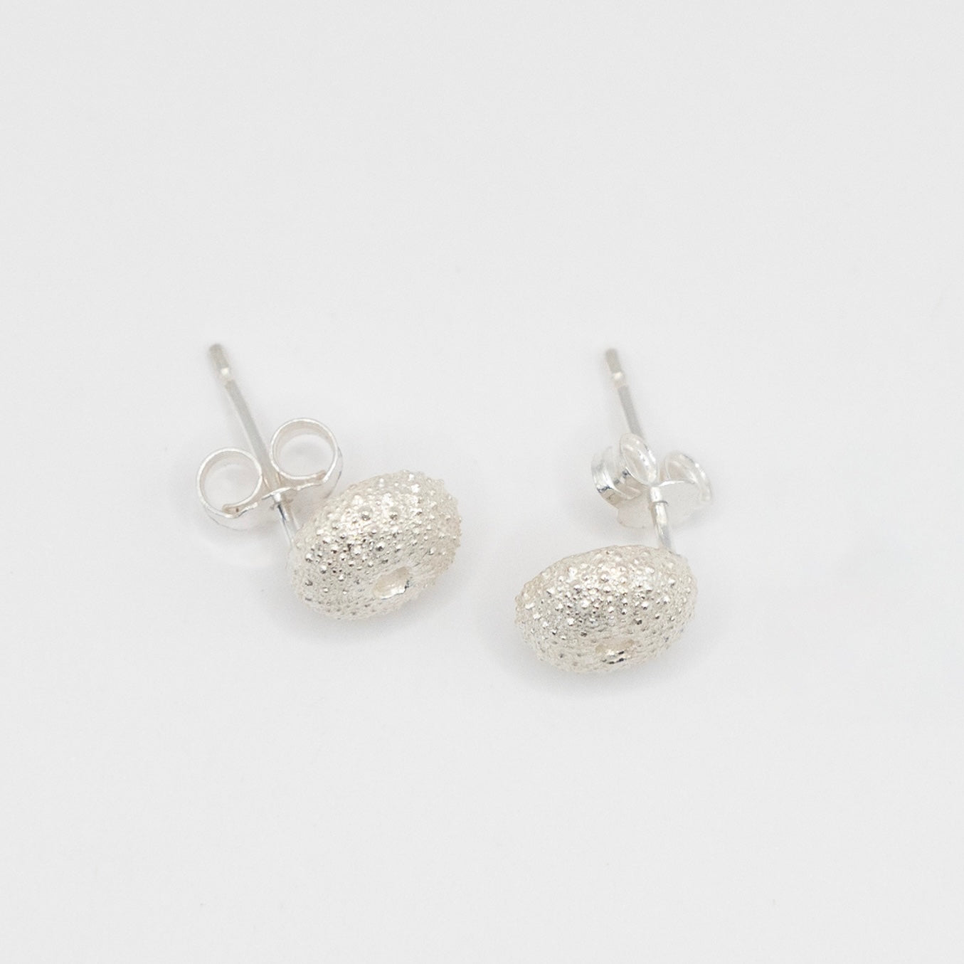Sterling Silver Sea Urchin Stud Earrings