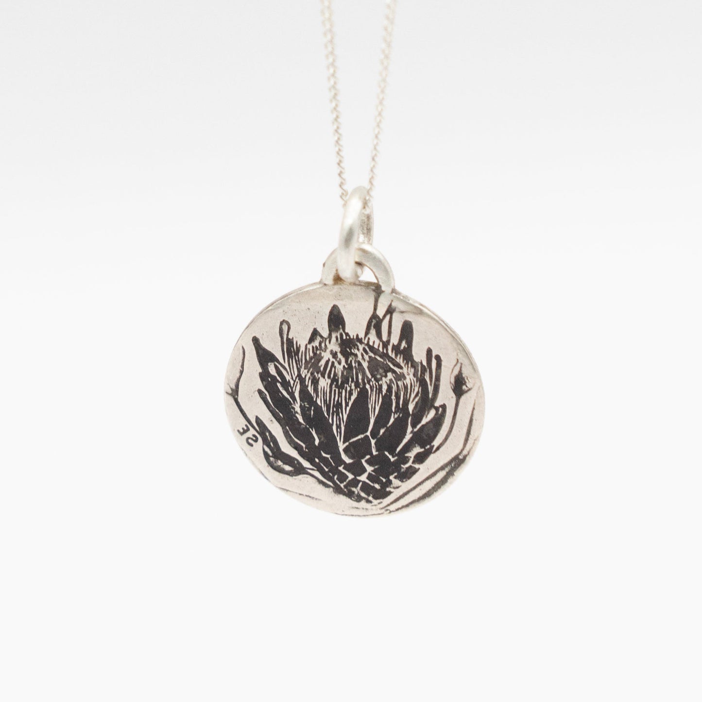 Silver Protea Pendant