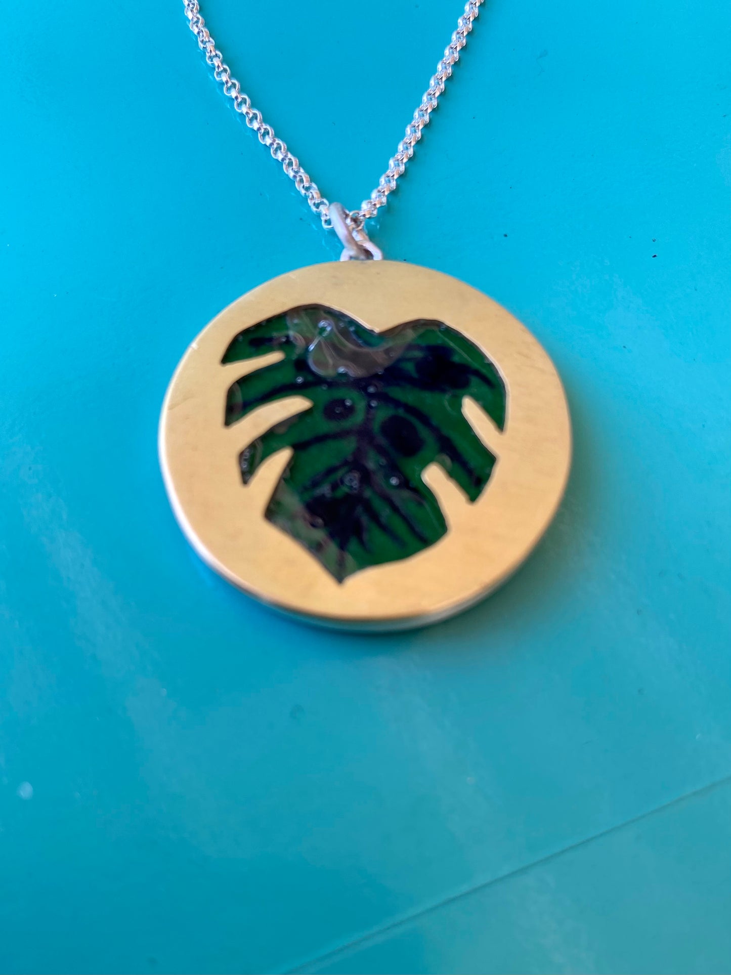 Nasturtium ceramic pendant