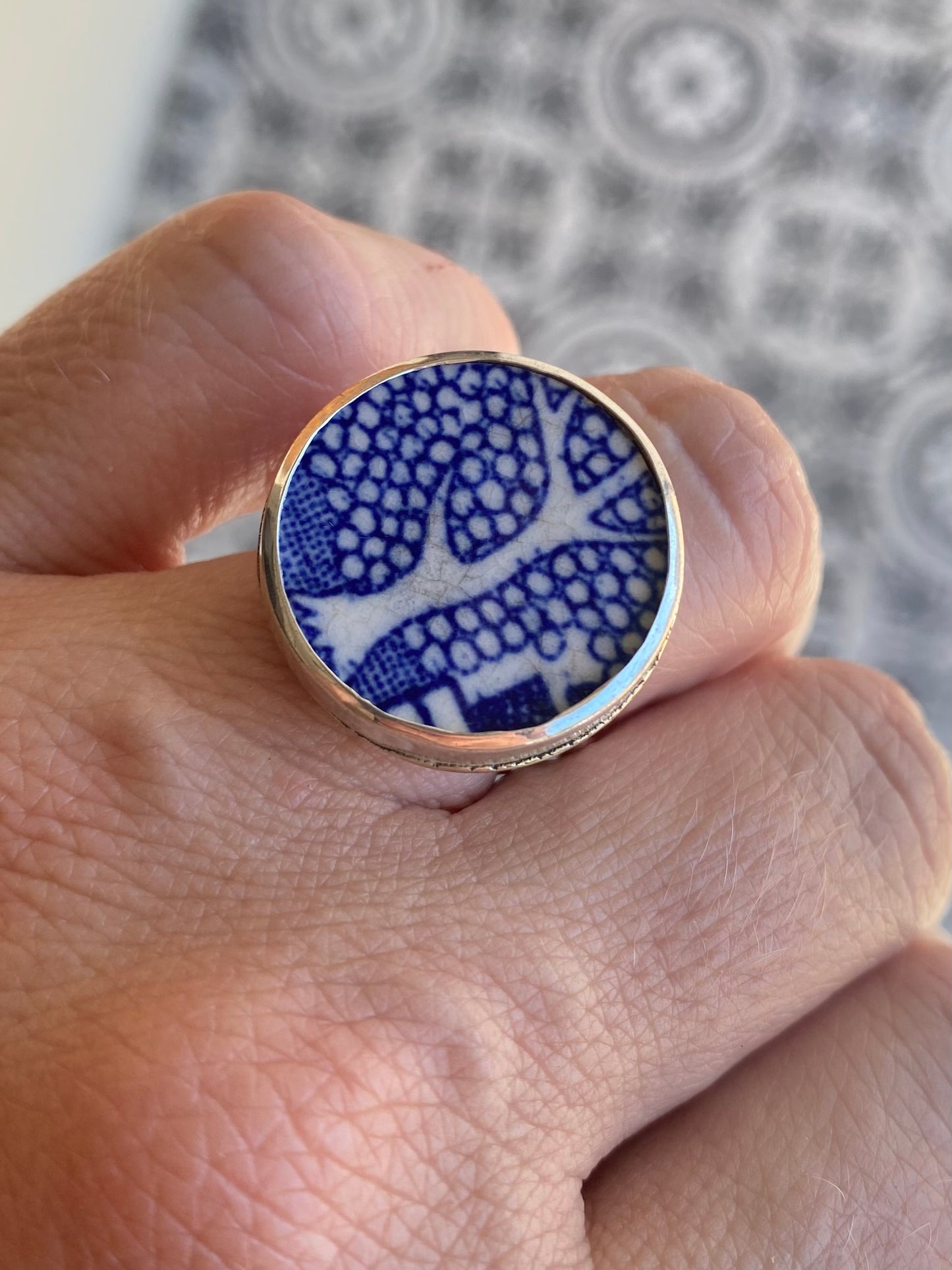 Willow pattern Ceramic tree ring