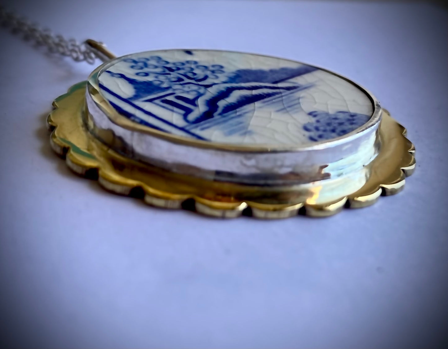 Blue and white Porcelain pendant