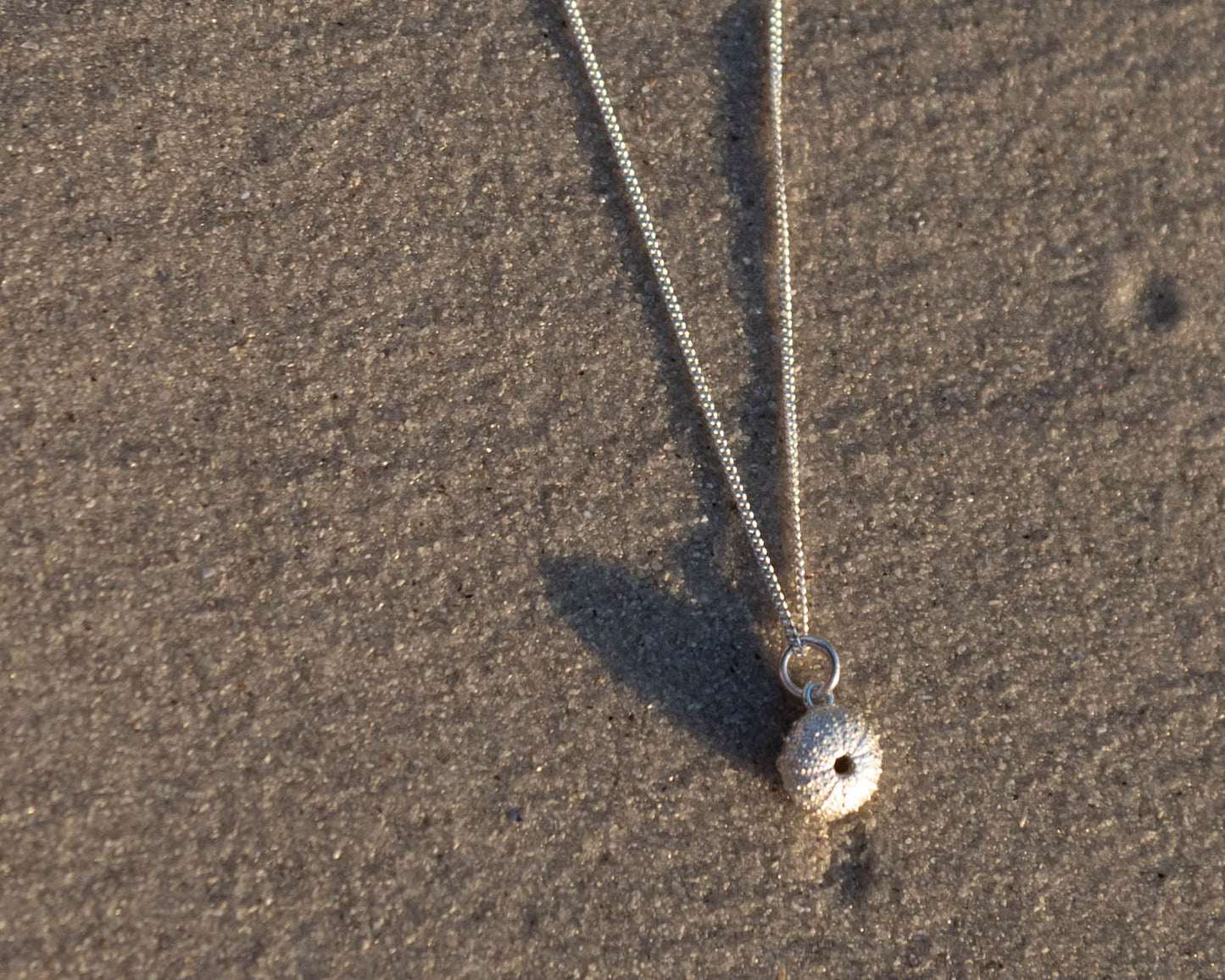 Miniature Sea Urchin Silver Necklace