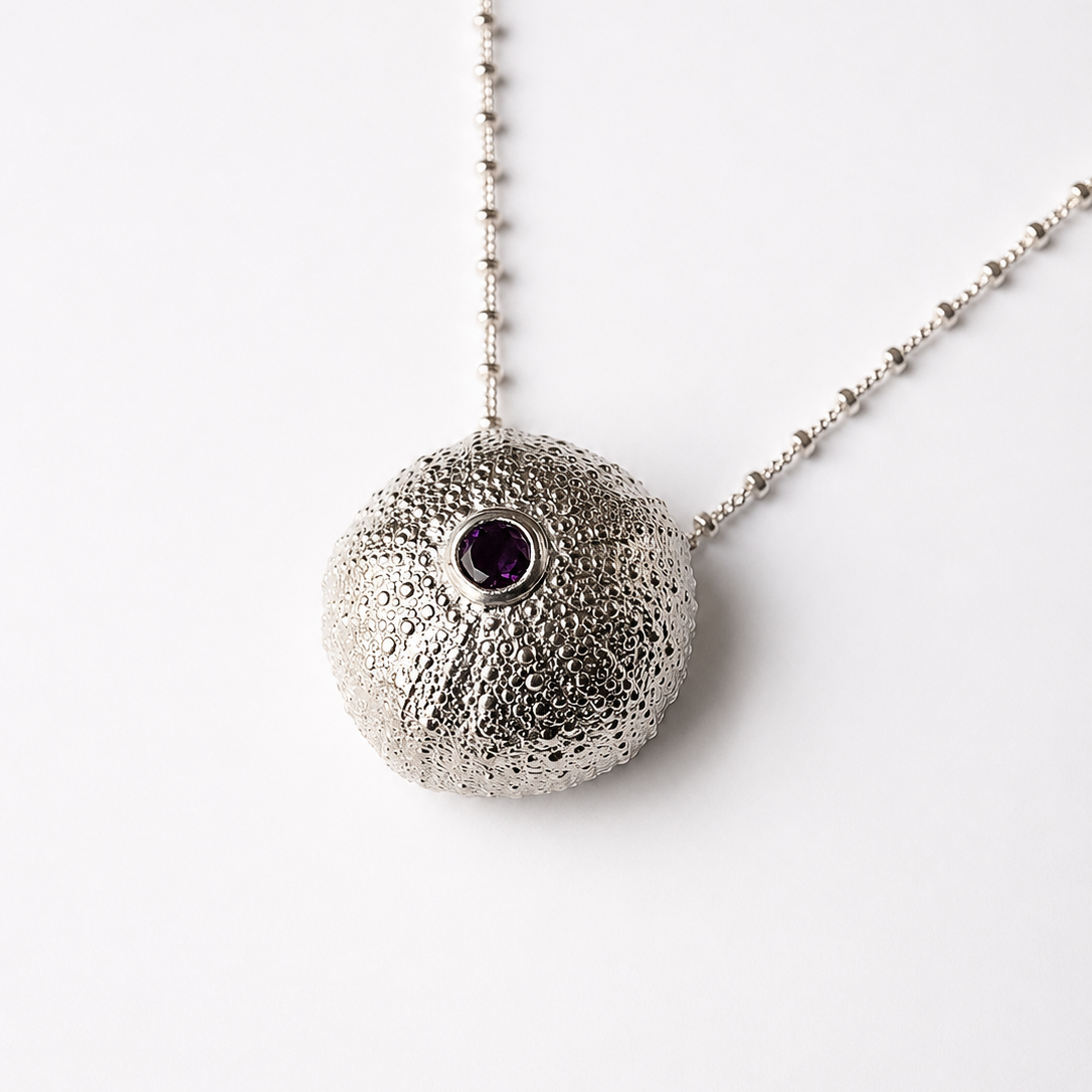 Extra Large Sea urchin with gem stone setting