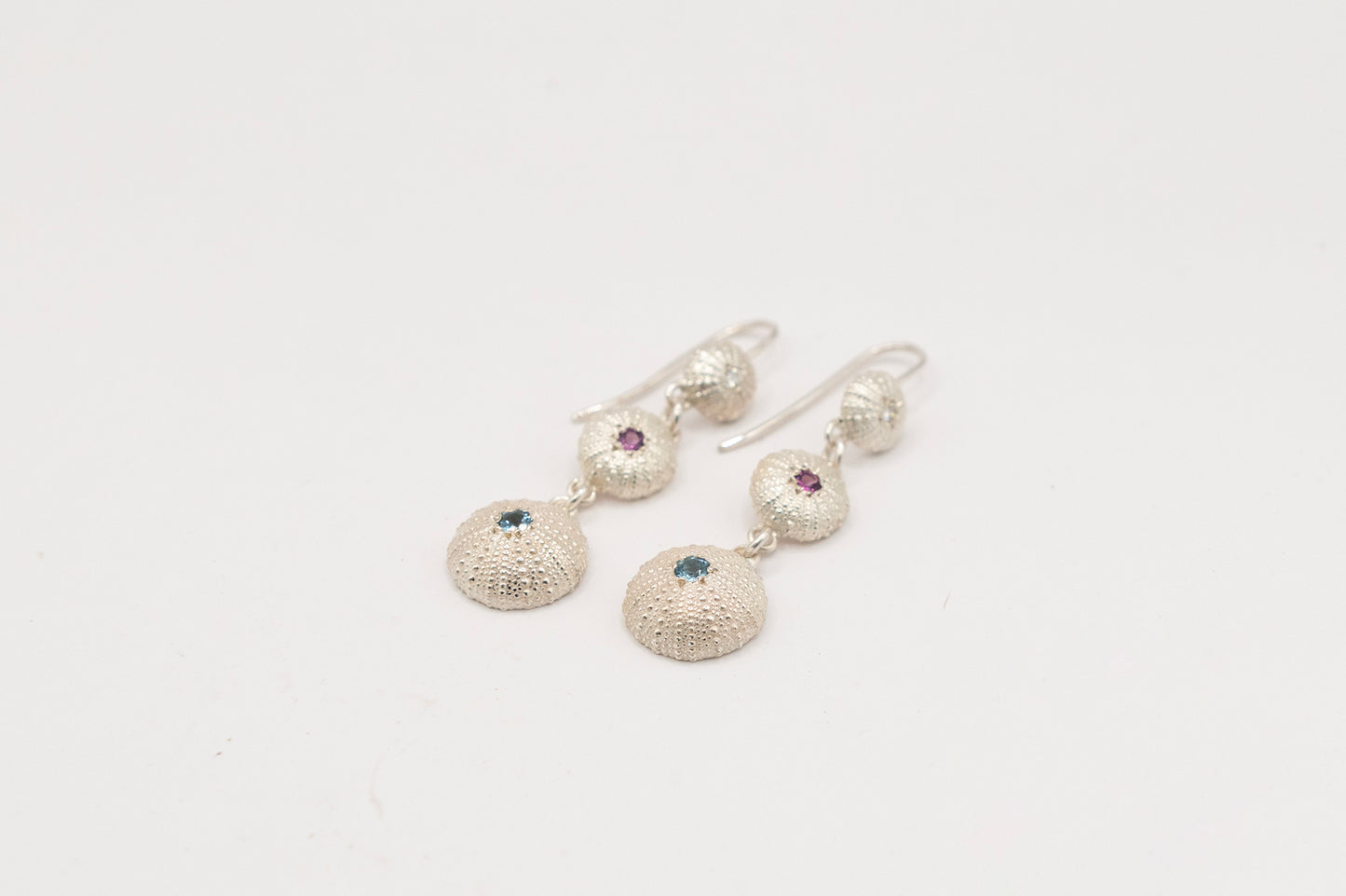 Sea Urchin Trio Drop Earrings
