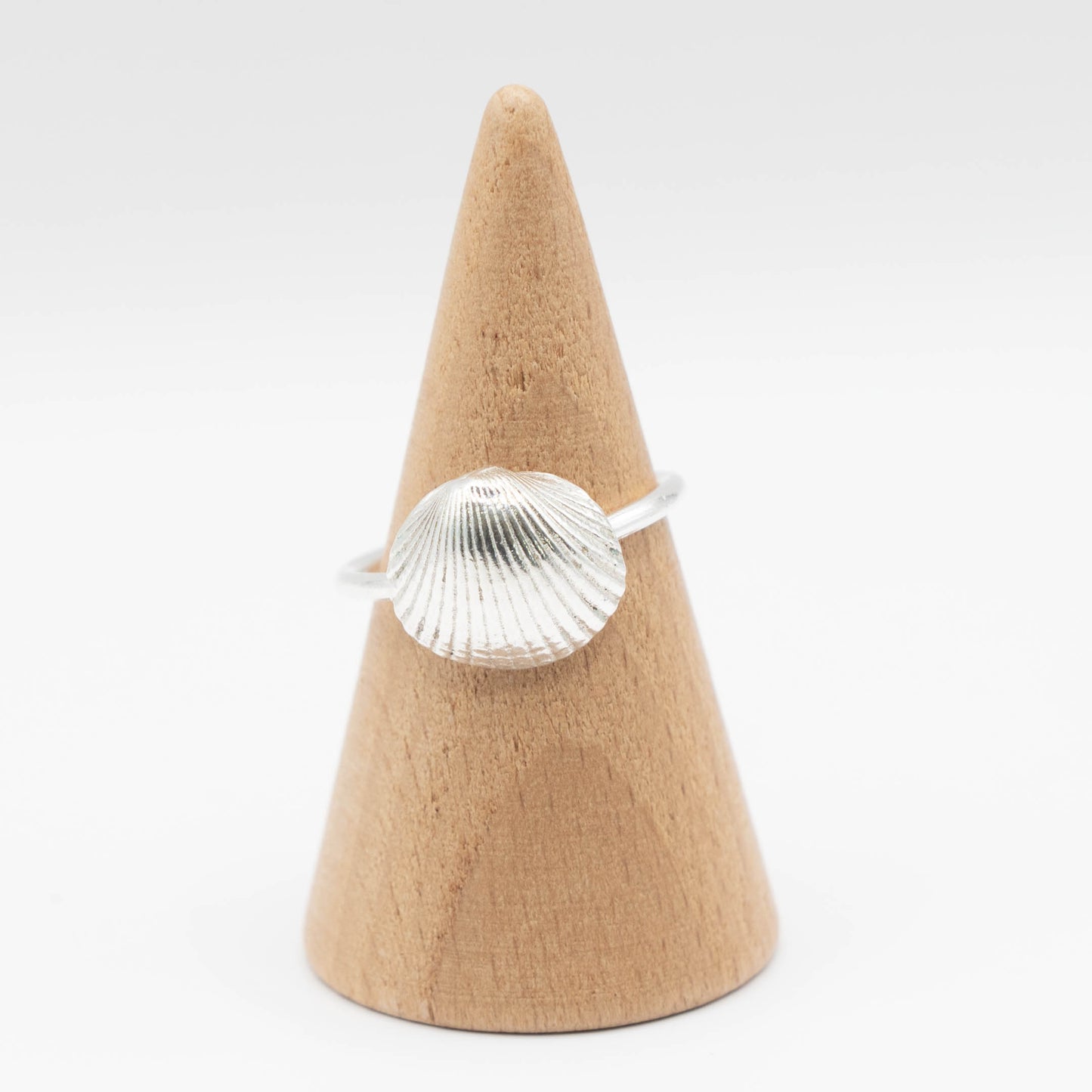 Silver or Brass Scallop Shell Ring