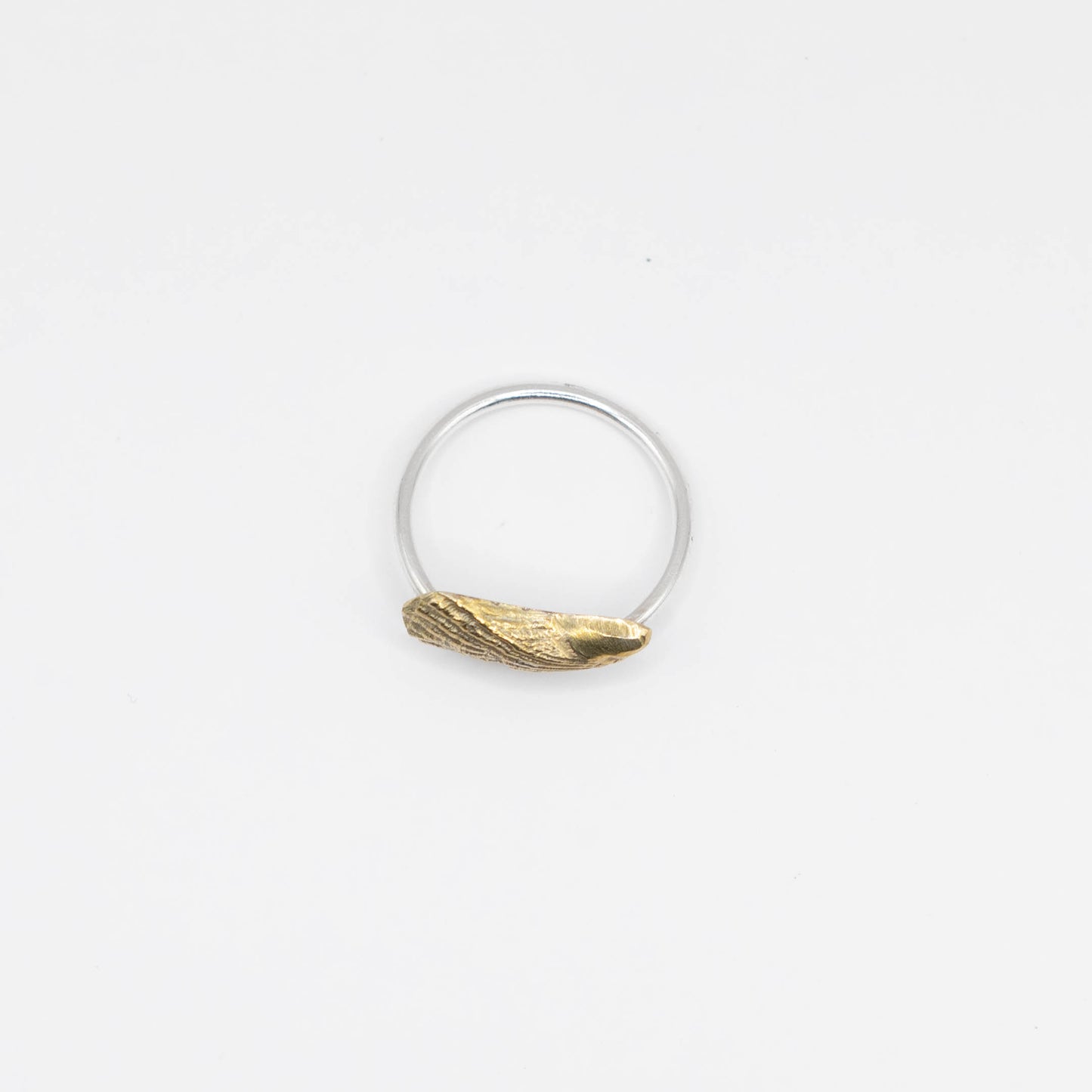 Brass Black Mussel Shell Ring