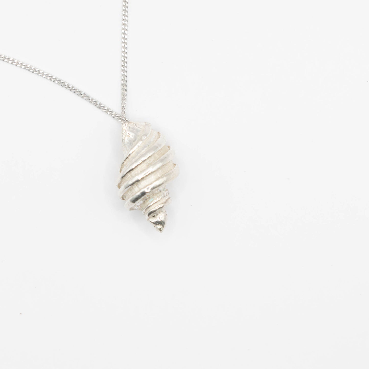 Tulip Conch Necklace in silver or brass