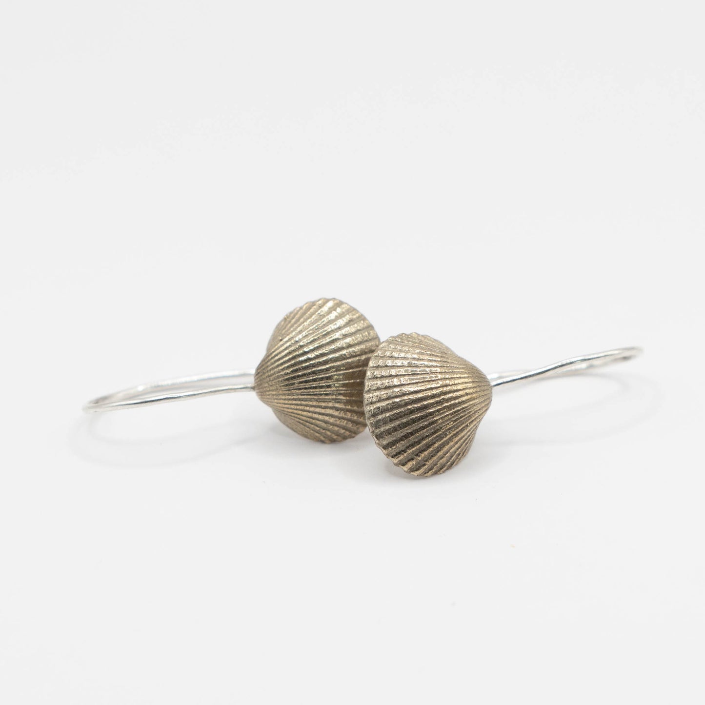 Brass Scallop Shell Earrings