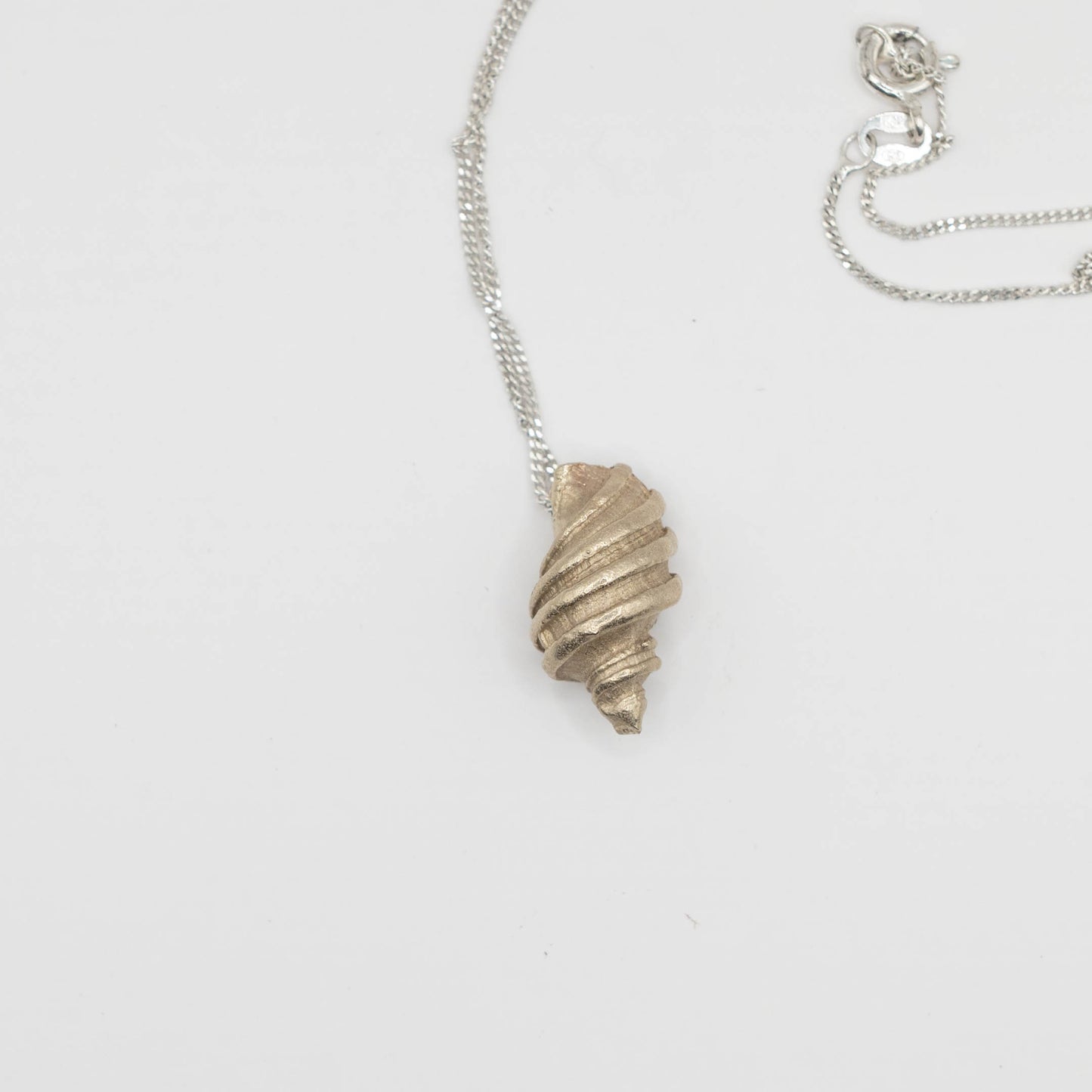 Tulip Conch Necklace in silver or brass