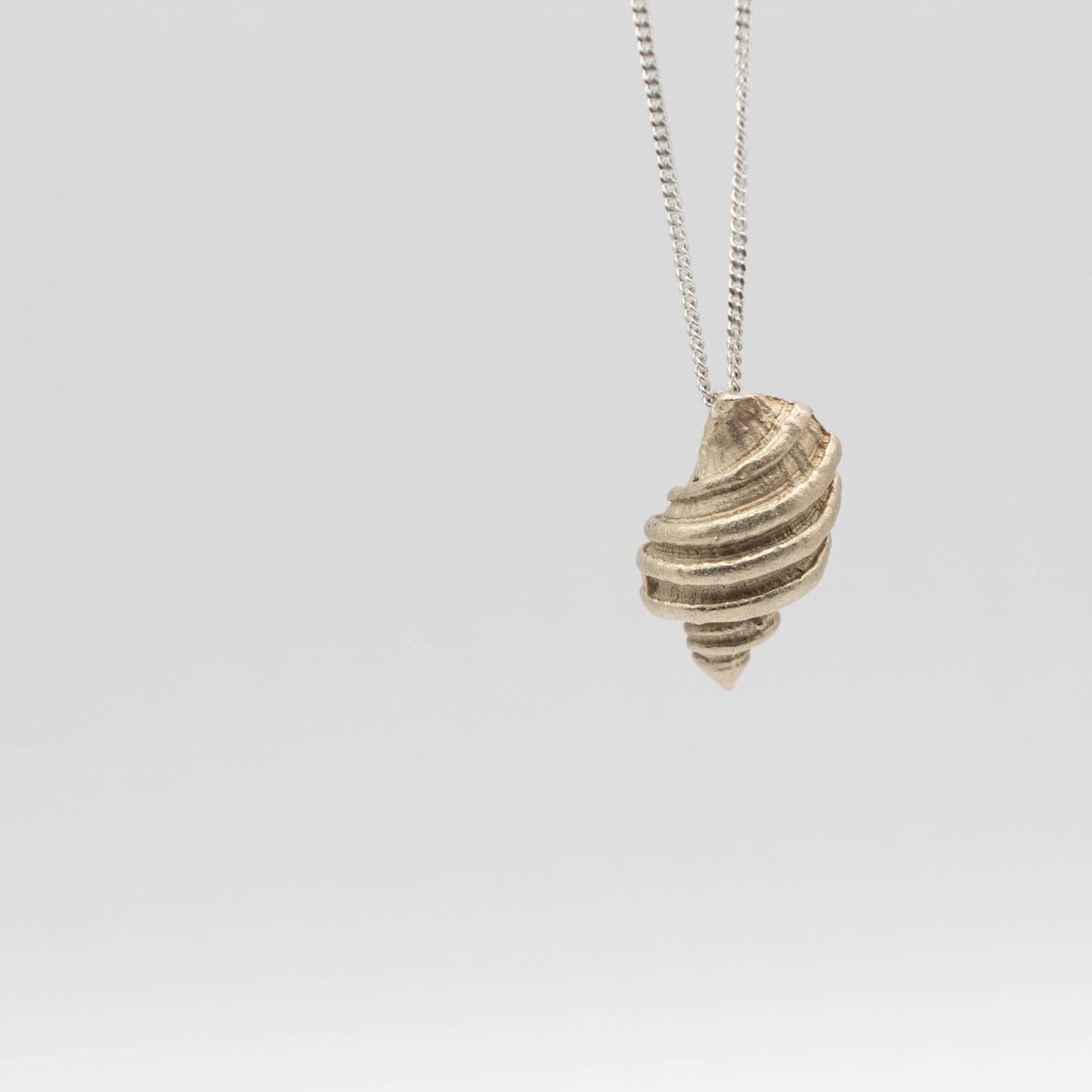 Tulip Conch Necklace in silver or brass