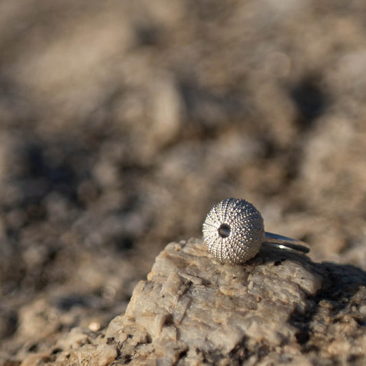 Brass and Silver Sea Urchin Ring
