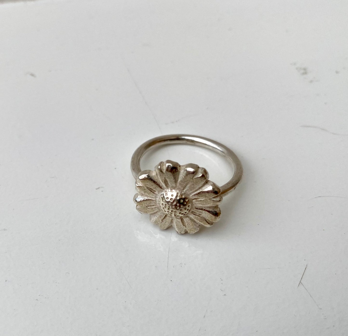 Daisy Flower Ring in Oxidised Silver or Brass
