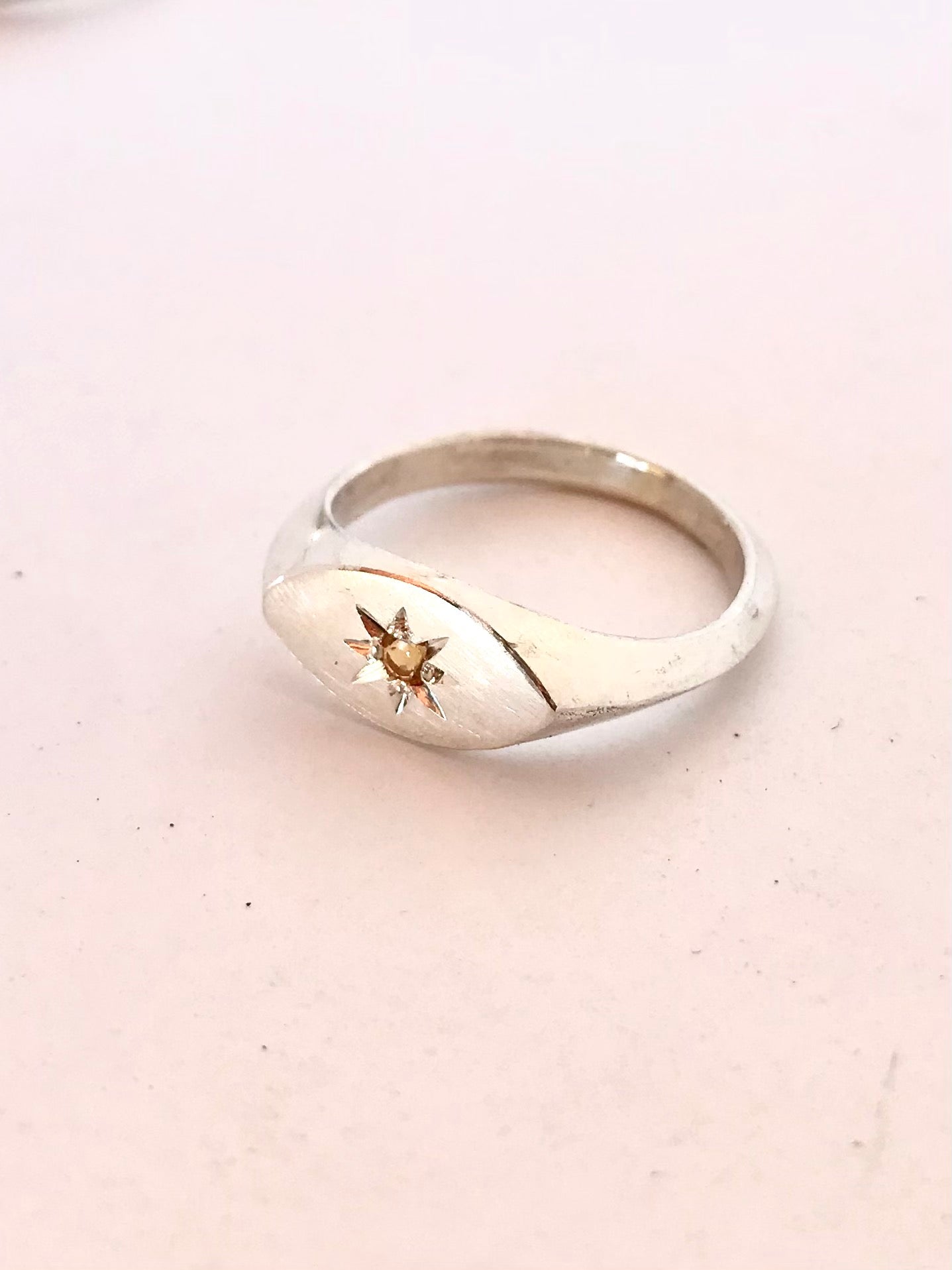 Ladies pinky signet ring