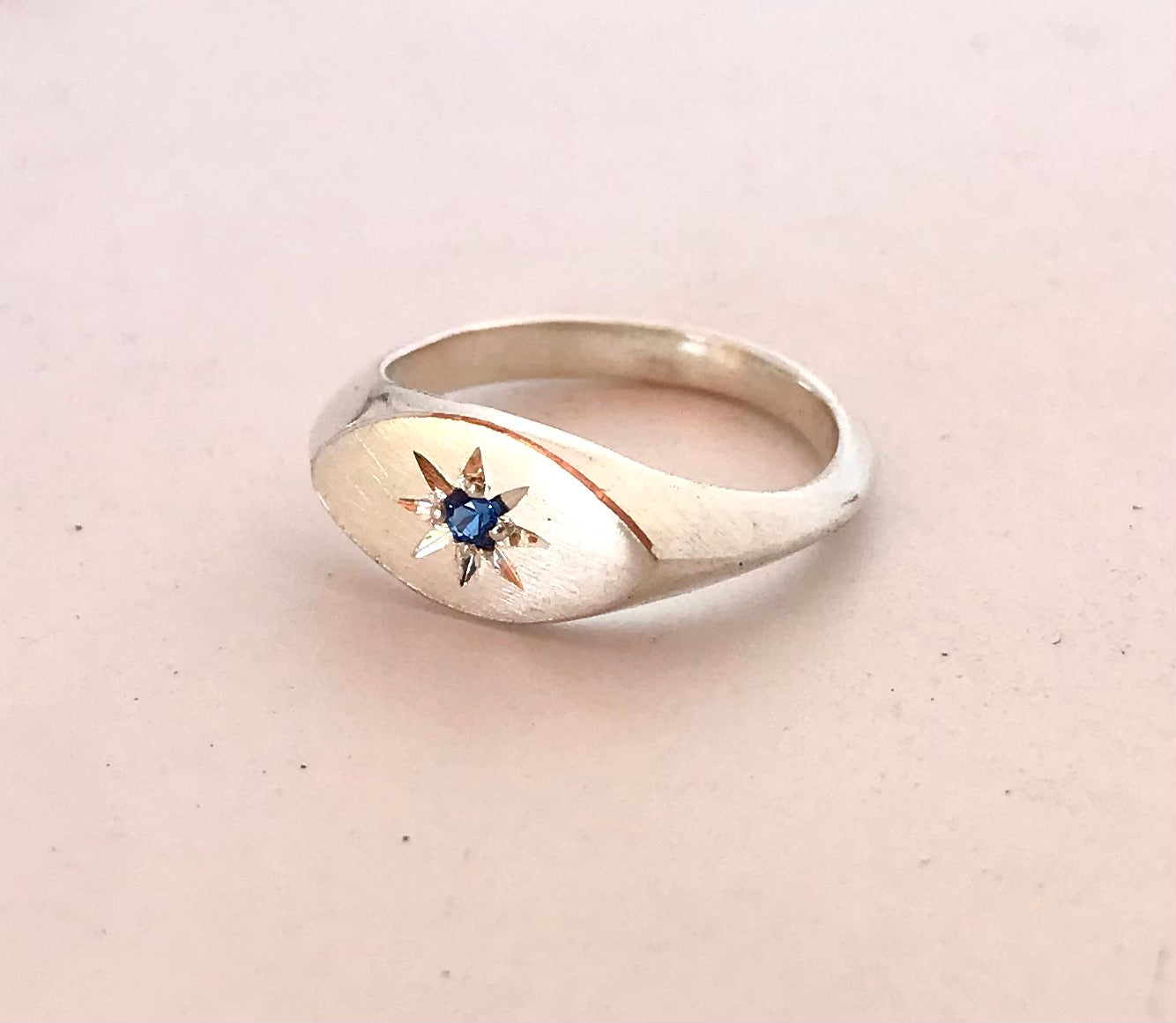 Ladies pinky signet ring