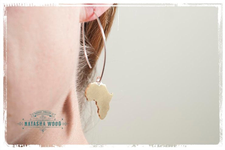 Large Africa hook earrings