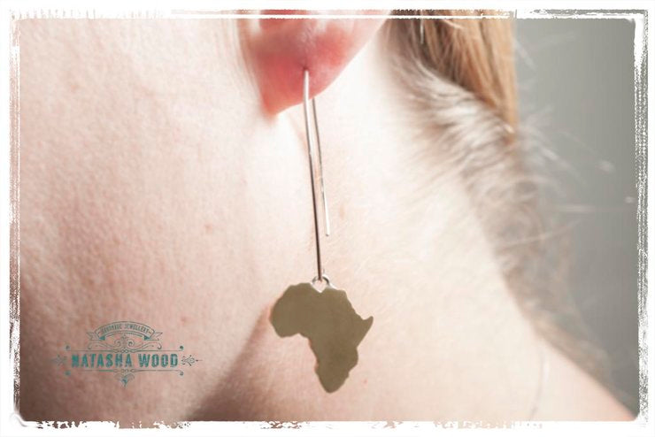 Large Africa hook earrings