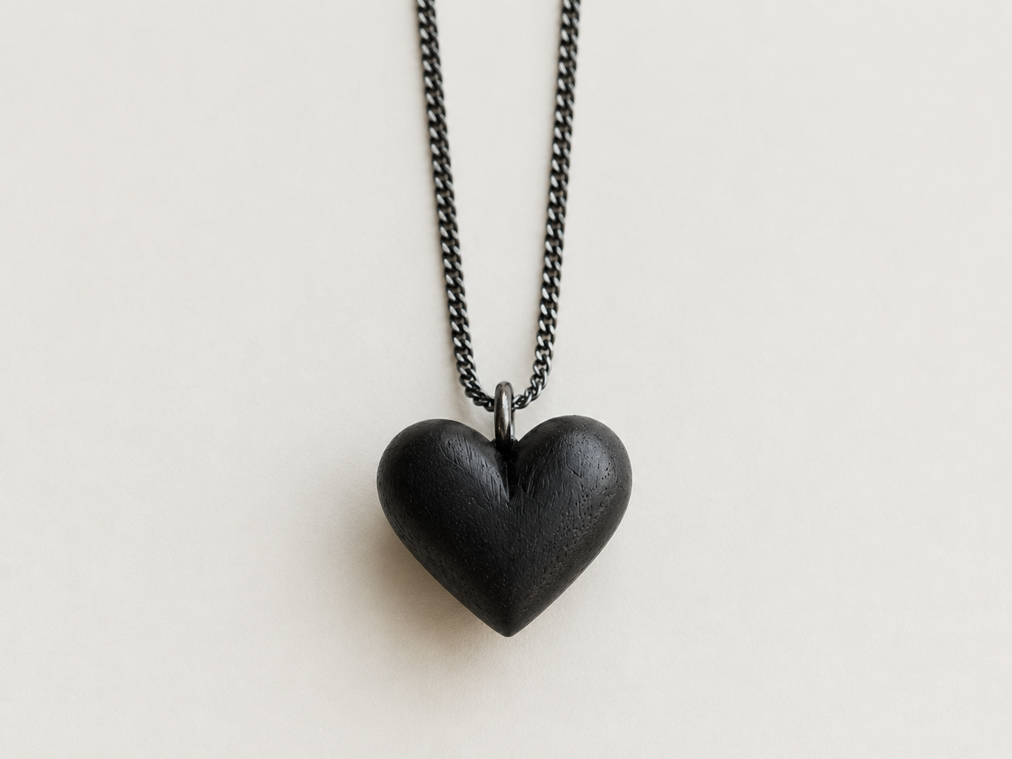 African Blackwood Heart Pendant