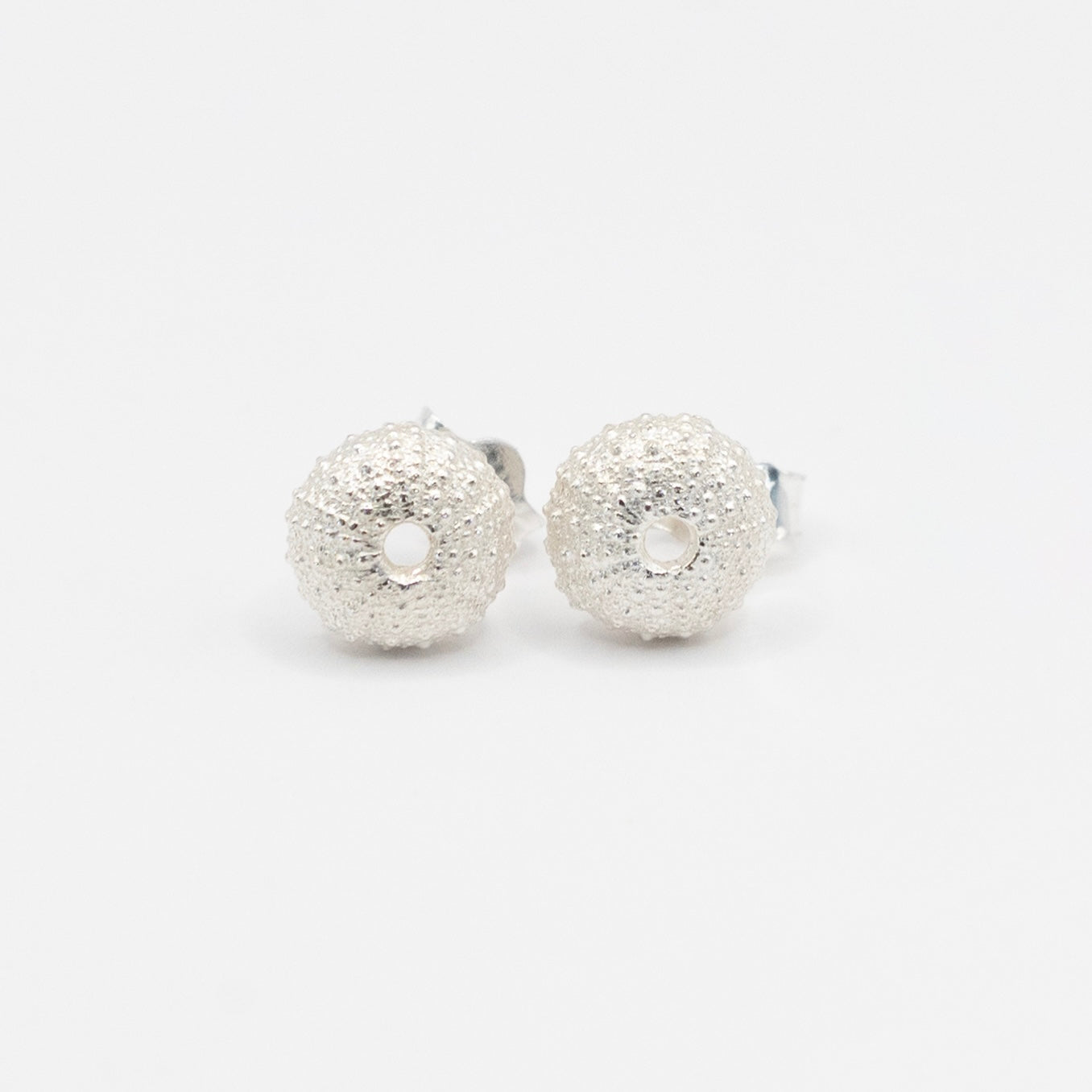 Sterling Silver Sea Urchin Stud Earrings