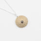 Sea Urchin Pendant -  medium brass  white background