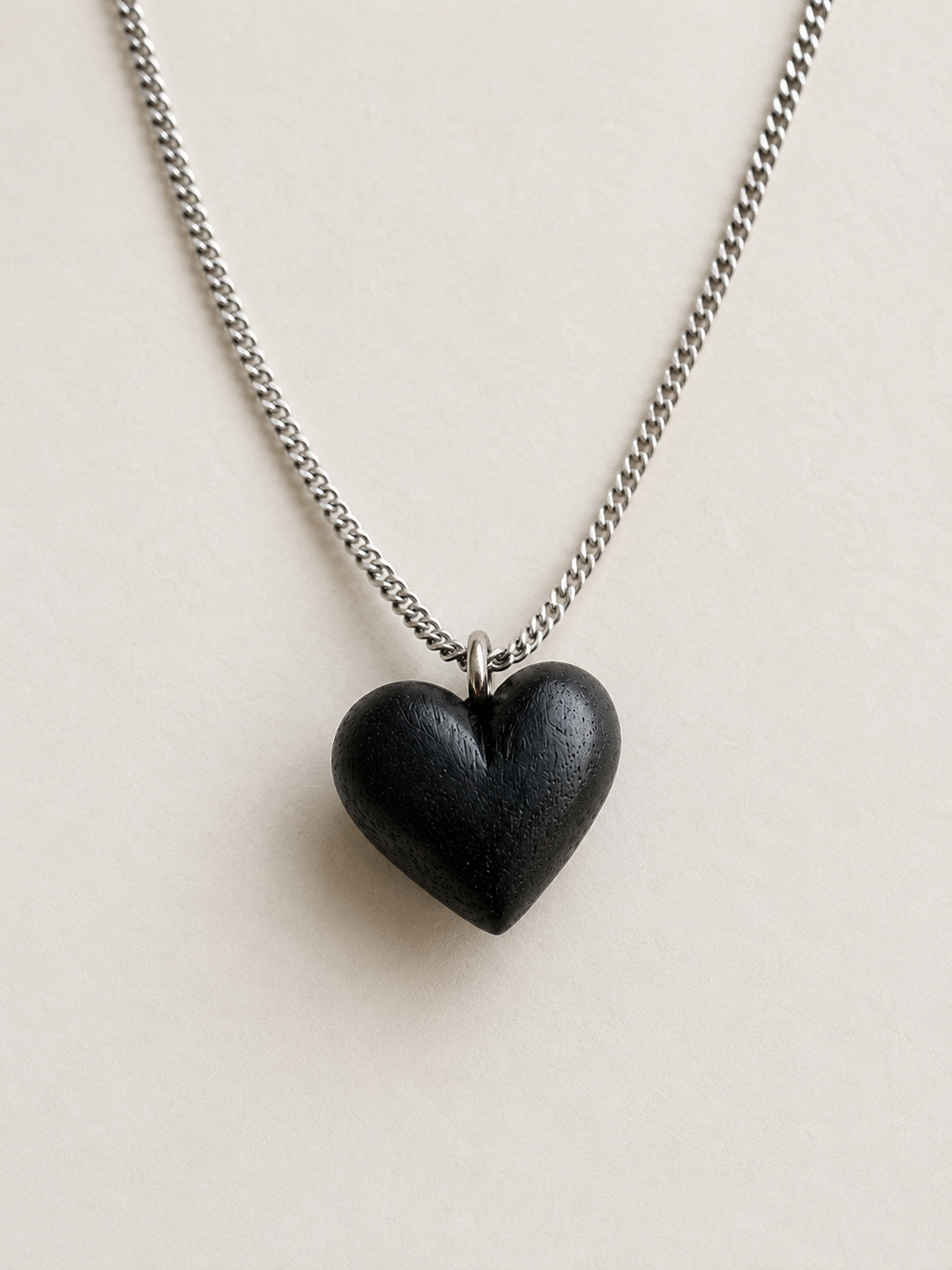 African Blackwood Heart Pendant
