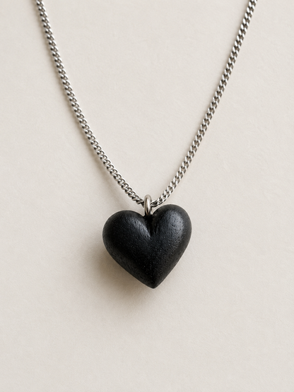 African Blackwood Heart Pendant