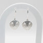 Small Pansy shell hook earrings