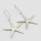 Starfish Earrings - sterling silver flat lay showing textured surface detail