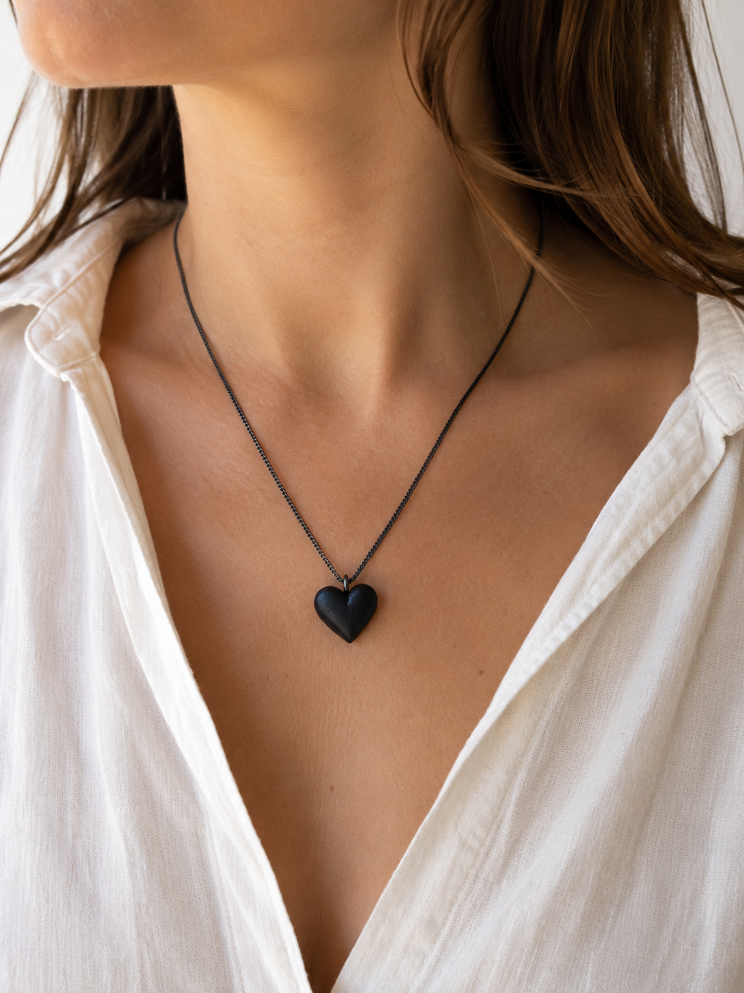 African Blackwood Heart Pendant