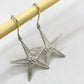 Starfish Earrings - sterling silver angled view showing hook and earring profile