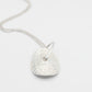 Santa Maria Shell Pendant - close-up front detail, lost-wax cast sterling silver limpet texture