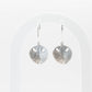 Small Pansy shell hook earrings