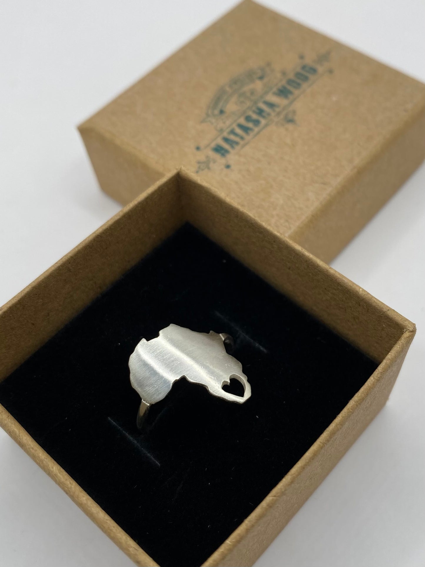 African Continent Silhouette Ring