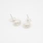 Sea Urchin Stud Earrings - side profile view showing sterling silver post and butterfly back
