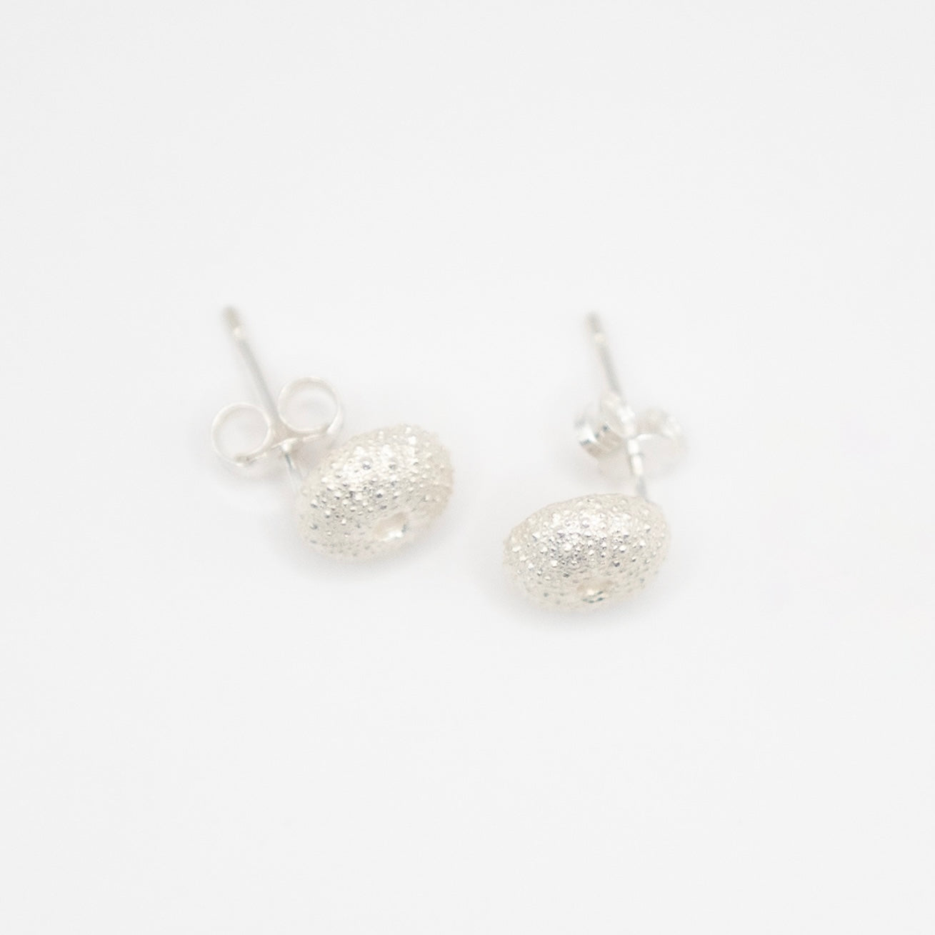 Sterling Silver Sea Urchin Stud Earrings