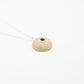 medium Sea Urchin Pendant - brass three-quarter view showing spine texture, studio background