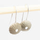 Sea Urchin Hook Earrings - hanging side angle sterling silver hook earrings natural light