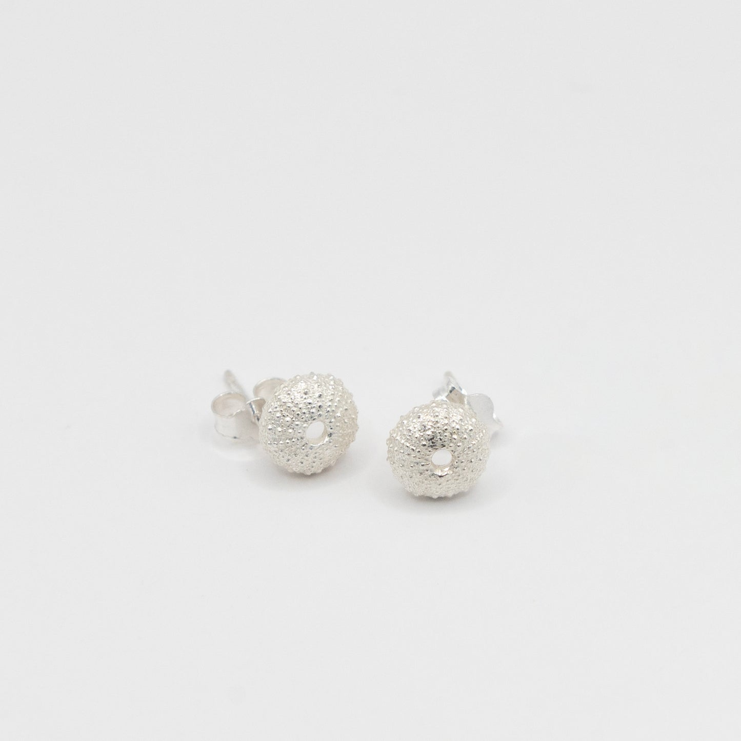 Sterling Silver Sea Urchin Stud Earrings