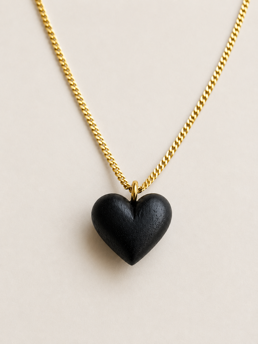 African Blackwood Heart Pendant