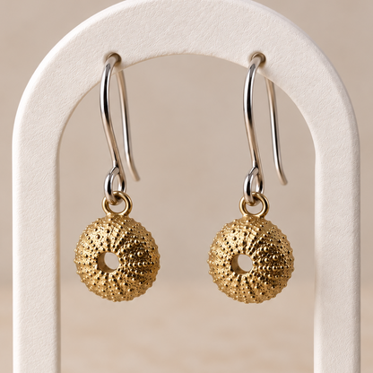 Small sea urchin hook earrings