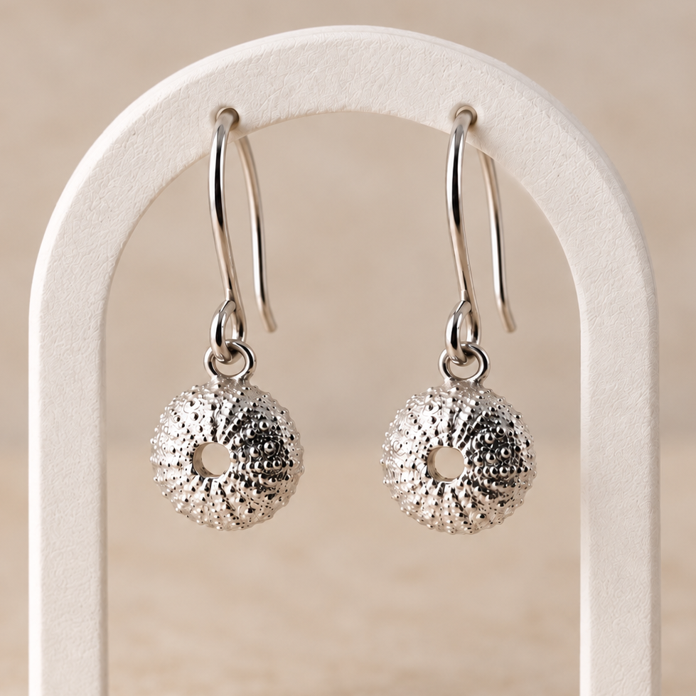 Small sea urchin hook earrings