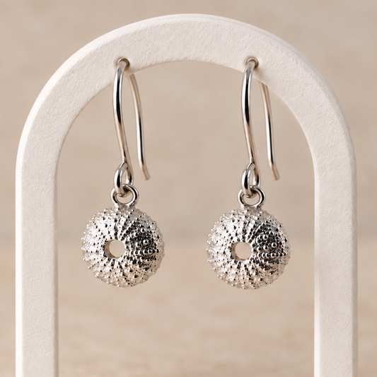 Small sea urchin hook earrings