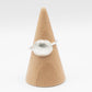 Brass Scallop Shell Ring - flat lay front view showing warm gold tone shell and silver band