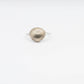Brass Scallop Shell Ring - three-quarter side angle showing shell profile and sterling silver band