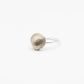 Sterling Silver Scallop Shell Ring - flat lay front view showing ribbed shell texture and band