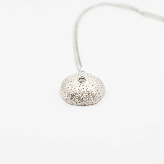 Large Silver or Brass Sea Urchin Pendant