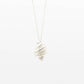 Tulip Conch Necklace - sterling silver tulip conch pendant hanging on white background front view