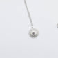 medium Sea Urchin Pendant - sterling silver front view with curb chain, studio white background